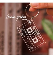 Kişiye Özel Hediye Spotify Barkodlu Anahtarlık