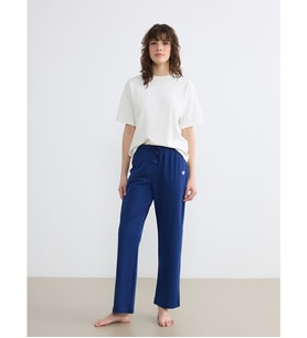 LCW DREAM Lacivert Beli Lastikli Kalp Nakışlı Kadın Pijama Altı