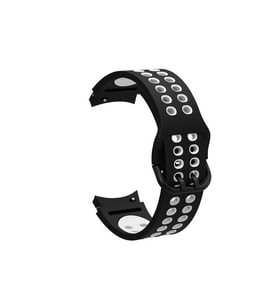 Samsung Galaxy Watch 4 42mm 20mm Uyumlu Kordon Silikon Esnek Yumuşak Delikli Spor KRD-02 Kayış
