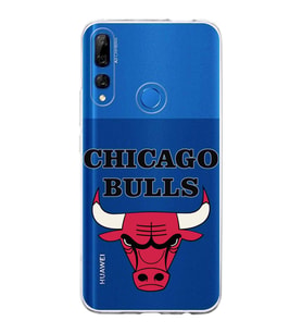 Huawei Y9 Prime 2019 Uyumlu Kapak Chicago Bulls Tasarımlı Şeffaf Silikon Kılıf