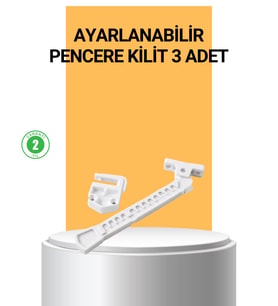 Pencere Cam Emniyet Kilidi Açılma Sınırlayıcı Set