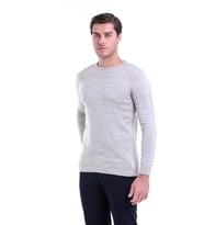 Hatemoğlu Bej Bisiklet Yaka Regular Fit Triko Kazak