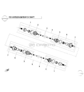 Cf Moto Atv Arka Aks Dış Körüğü 500-800-Utr Orj