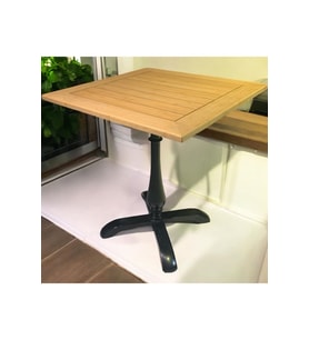 CAFE MASA BAMBU AHŞAP YEMEK MASASI DAMLA AYAK 70x70