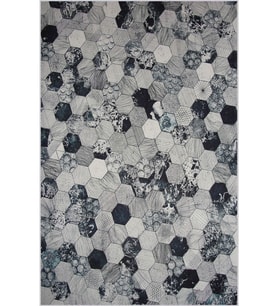 Eliana Home Baskılı, Yıkanabilir Kaymaz Taban Salon Halısı LNA1865-SD162 100x150 cm (Gri)