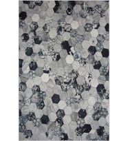 Eliana Home Baskılı, Yıkanabilir Kaymaz Taban Salon Halısı LNA1865-SD162 100x150 cm (Gri)