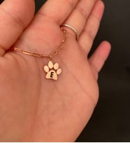 925 ayar gümüş kişiye özel orta boy pati kolye (Rose)