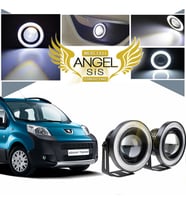 Peugeot Bipper Uyumlu, Universal Mercekli Led Angel Sis Farı, 76mm Beyaz Renk