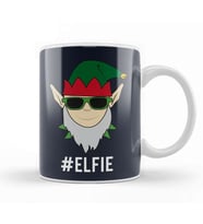 Hashtag Elfie Elf Christmas Kupa Bardak Porselen