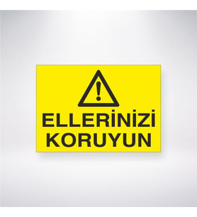 Ellerinizi Koruyun 21x28 Arkası Yapışkanlı Levha
