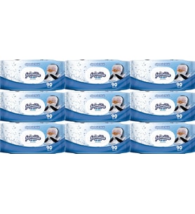 Familia Islak Havlu Mendil Mineralin İyiliği 90 Yaprak Plastik Kapaklı 9 Lu Set 810 Yaprak