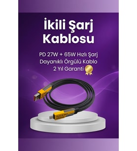 Dayanıklı 4’ü 1 Arada Çok Fonksiyonlu Hızlı Şarj Veri Kablosu
