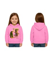 Unisex Brainrot Baskılı Çocuk Swaetshirt Kapüşonlu 3 İplik Şardonlu (Pembe)