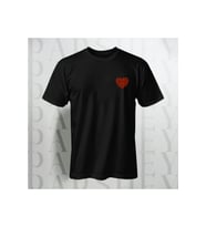 True Love Kalp Desenli Unisex Yarım Kollu Bisiklet Yaka %100 Pamuk Oversize T-shirt (Siyah)