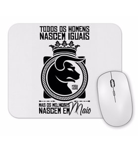 Touro Masculina Maio Preta Mouse Pad