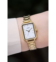 Casio LTP-V009G-7EUDF Dikdörtgen Kasa Altın renk Kadın Kol Saati