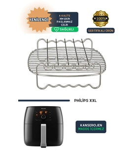 Philips XXL HD 9870/20 - HD9650/90 Airfryer Aksesuar Xxl Izgara Teli Fritöz Uyumlu