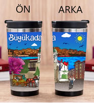 Büyükada Tasarımlı Fotoğraflı Termos