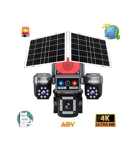 AVENIR 4MP Speed Dome E-Sim 4kameralı Solar IP Kamera AV-S445