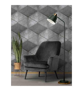 Dreamwall 3D Geometrik Küpler Desenli Silinebilir Tekstil Duvar Kağıdı (Çok Renkli)