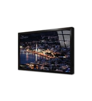 Yunanistan Gece Çerçeveli Cam Tablo