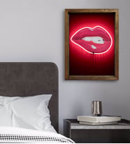 BK Gift Yatak Odası Konseptli Doğal Masif Ahşap Çerçeveli Tablo 45x65cm-82