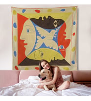 Pablo Picasso, Dörtlü Yüzler Duvar Örtüsü-8348