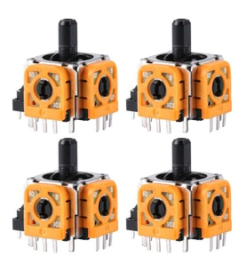 4 Adet PS4 Analog Motor 001 011 020 030 040 050 055 Playstation 4 Kol Tamir Orjinal Yedek Parça (Turuncu)