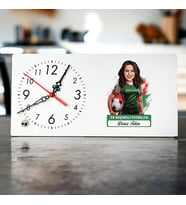 Kişiye Özel Hediye Karikatürlü En Başarılı Kadın Futbolcu Masa Saati