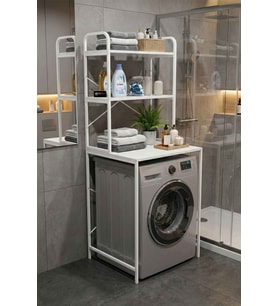 Çamaşır Makinesi Üstü Raf Beyaz 70 cm