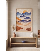 Doğa Manzaralı Minimalist 1. Kalite Ahşap Çerçeveli Tablo