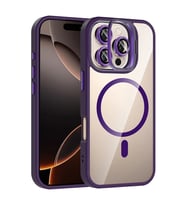 Joko Apple iPhone 16 Pro Max Remim Lensli Magsafe Standlı Kapak - Derin Mor