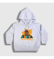 Presmono Unisex Çocuk Beyaz King The Notorious BIG Kapüşonlu Sweatshirt 40887tt (Beyaz)