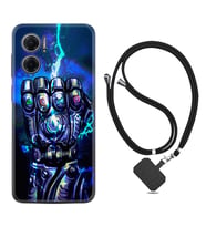 Xiaomi Redmi Note 11E Kılıf Silikon Boyun Askılı İpli Desenli Silikon Thunder Play 1760