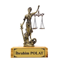 Kişiye Özel Tasarım Ahşap Kaideli Adalet Heykeli - Adalet Biblosu