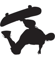 Folyo Sticker Kaykaycı 100cm Uzunluk (Karışık)
