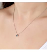 Swarovski Taşlı Gümüş Yıldız Bayan Kolye