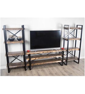 Doğal Ağaç Masif Kütük Tv Ünitesi ( Tv Sehpa genişlik 150 cm )