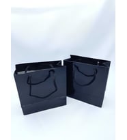 23 adet Siyah renk 11 X 11 Parlak karton Hediye Çantası