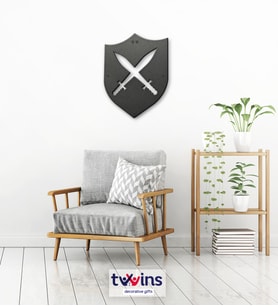 Shield Lazer Kesim Metal Duvar Dekoru