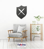 Shield Lazer Kesim Metal Duvar Dekoru