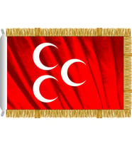 Üç Hilal Bayrağı Kırmızı Renkli 70x105cm