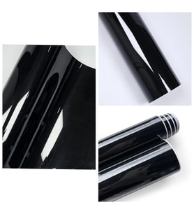 Piano Black Siyah Hava Kanallı Parlak Koruma Jelatinli Folyo 30cm X 2 Metre