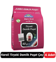 Karali Tiryaki Jumbo Demlik Poşet Siyah Çay 25*40 gr 4 Paket