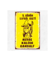 Retro "neredesin Gandalf!" Ahşap Poster
