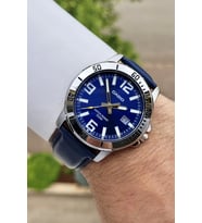 Casio CSISTE11 Kasası Gümüş Kordonu Lacivert Renk Hediye Paketli Erkek Kol Saati