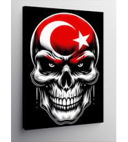 Kanvas Tablo Kurukafa Ve Türk Bayrağı