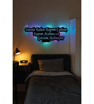 Lucenda Led Işıklı Kişiye Özel Yazılar Dekoratif Tablo Duvar Dekorlu Gece Lambası (Çok Renkli)