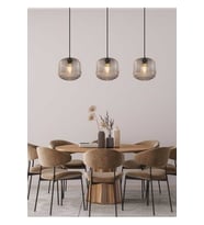 MYLİGHTS RUSTİK ÜÇLÜ CAMLI MASA ÜSTÜ VİNTAGE SARKIT 100 CM KASA
