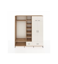 Hyperion Gardrop 12 Raflı 2 Çekmeceli 2 Askılı 220x44x243 Çam-Aytaşı/Aytaşı